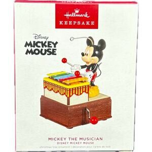 Hallmark MICKEY THE MUSICIAN Disney 2022 Keepsake Magic Ornament Sound Motion